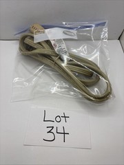 VTG EXTENSION CORD CREAM COLOR WORKS ANTIQUE ELECTRICAL PLUG IN 10 FT KINTRON