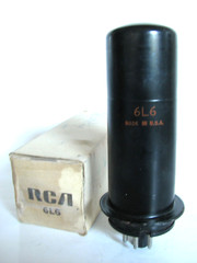 1970 RCA 6L6 metal Power Amp Tube – Hickok 539B tests @ 5800, Min:3300