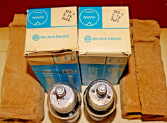 Pair, Western Electric Type 328A Radio/Audio Output Tubes, NOS