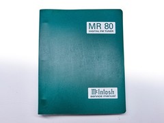 MCINTOSH MR 80 Service MANUAL Green Binder w/ Schematics Original Vintage Hi-Fi