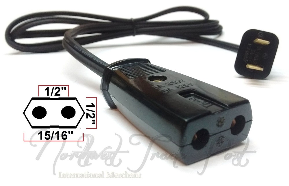 Power Cord for Marchant Calculator Smith-Corona Adding Machine Model A-11 & D-X
