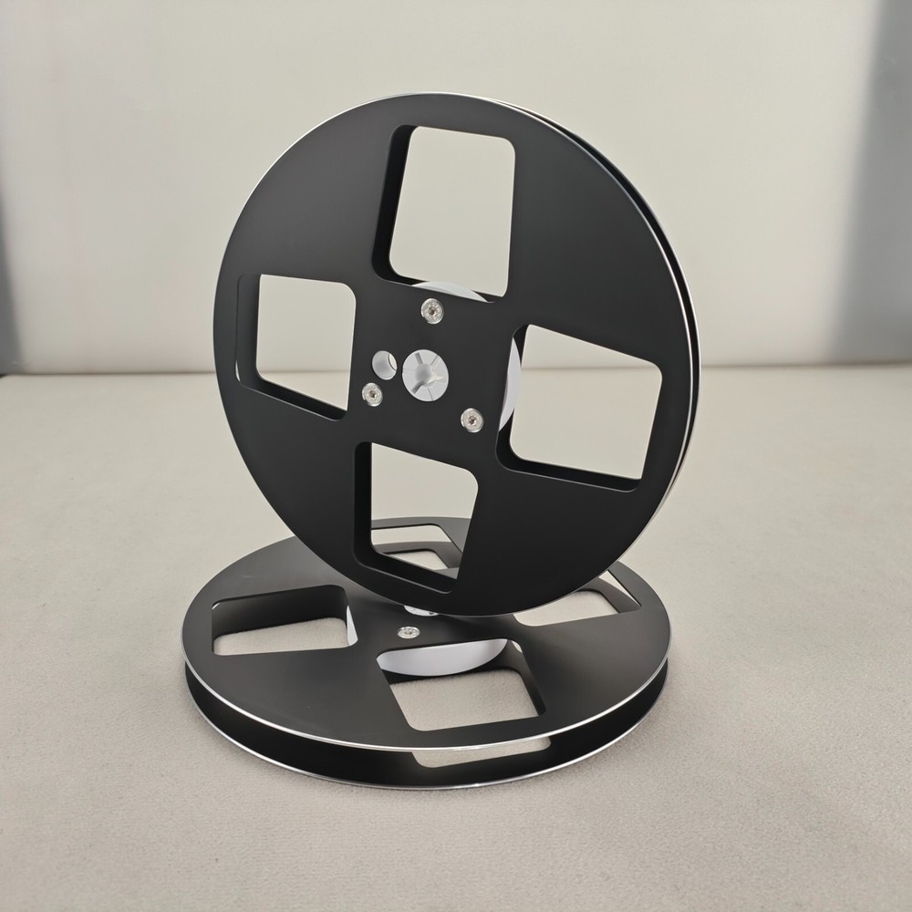 1X 7” Matte Black METAL 1/4″ Empty Take Up Reel For Reel To Reel Tape Recorders
