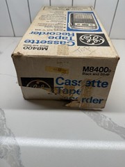 GE Vintage Cassette Tape Recorder Solid State M8400 Black And Silver – READ DESC