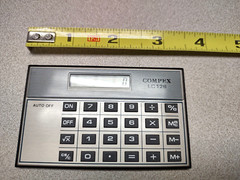 VTG Compex LC126 Solar Credit Card Size Calculator w/Case & Instructions Taiwan