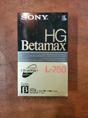 Sony Betamax Dynamicron ES-HG L-750 Sealed Beta Video Cassette Tape JAPAN Made