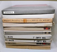 Lot Of 10 Used 7″ Very Good Condition Reel To Reel Assorted Brands & Box Aged