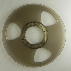 2 Empty Polyline NAB Plastic Take Up Reel Master 1/4″ Tape 10.5″ Clear Plastic