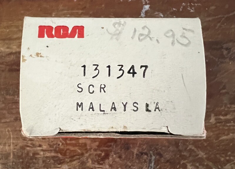 NOS New Old Stock RCA Parts 131347 SCR Malaysia