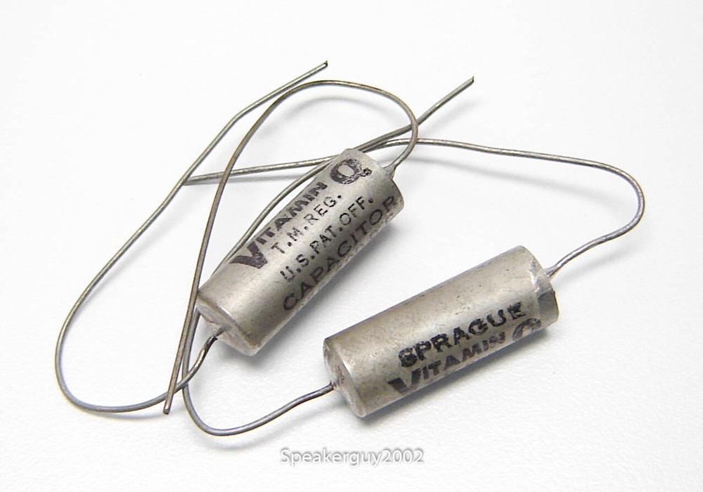 Pair Sprague Vitamin Q PIO Capacitors / .068 uf 200 VDC — KT
