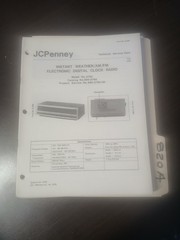JC Penney 3783 Service Manual Original Repair Book Weather Clock Radio
