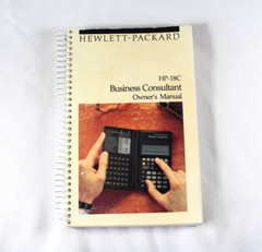 Vintage HP 18C Owner’s Handbook User Manual Hewlett Packard Calculator