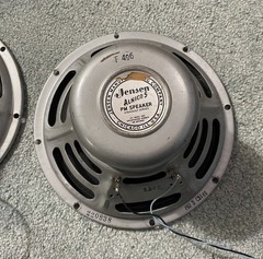 pair of vintage Jensen Alnico 5 PM (Permanent Magnet) 10-inch guitar P10s 8ohms