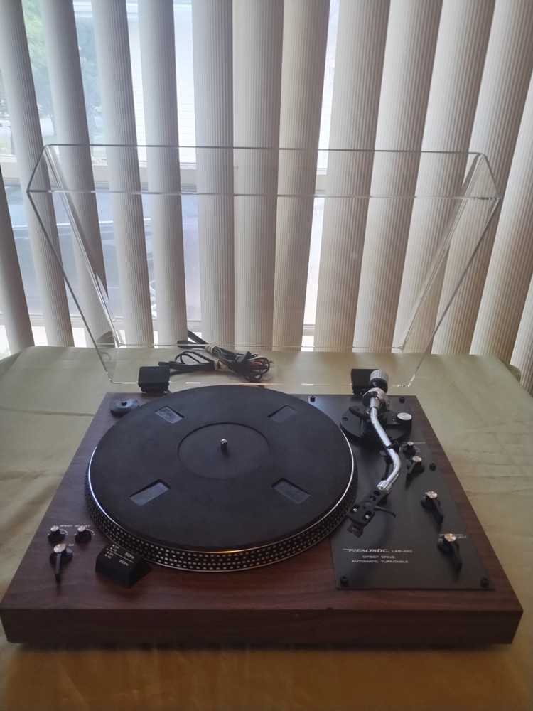 REALISTIC LAB-420 TURNTABLE WORKING VINTAGE DIRECT DRIVE FULL AUTO NEW COVER