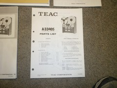 ORIGINAL Teac A-3340S – Service Manuals W/ Schematics, Parts List, Complete – EX