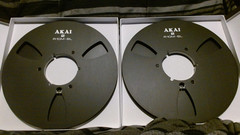 silvery R10M metal tape reel for Akai and others (1 PAIR)