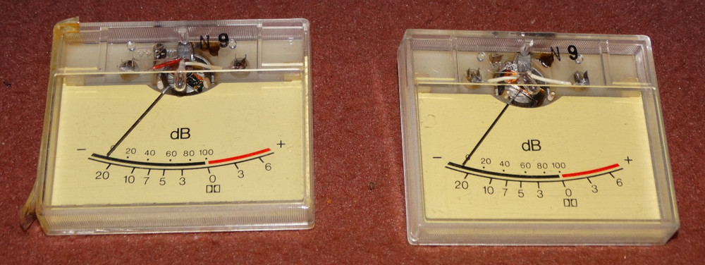 1 Matched Pair Sharp/Optonica RT2050U analog VU Meters very good tested w bezel