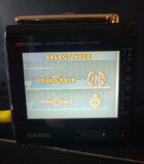 CASIO TV-7500 3.3inch Vintage Portable LCD TV – With 3.5mm To Av Cord. Has Cover