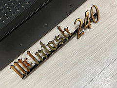 McINTOSH MC240 GOLD/BLACK PLATED LOGO EMBLEM LABEL BADGE – New Reproduction DIY