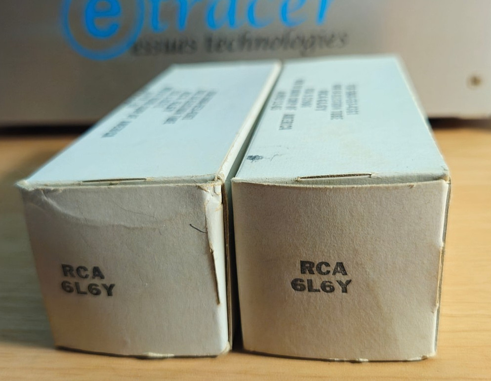 6L6Y MATCHED PAIR RCA AUDIO POWER TUBES NOS NIB *eTRACER* #12B2