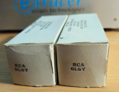 6L6Y MATCHED PAIR RCA AUDIO POWER TUBES NOS NIB *eTRACER* #12B2