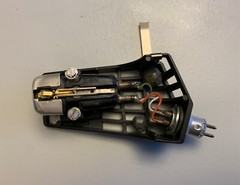 RARE THORENS TP 60 HEADSHELL WITH GENERAL ELECTRIC VR II CARTRIDGE USED