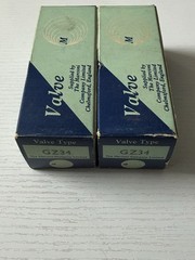 GZ34 tube 5AR4 Marconi by mullard f32 NOS Matched Pair
