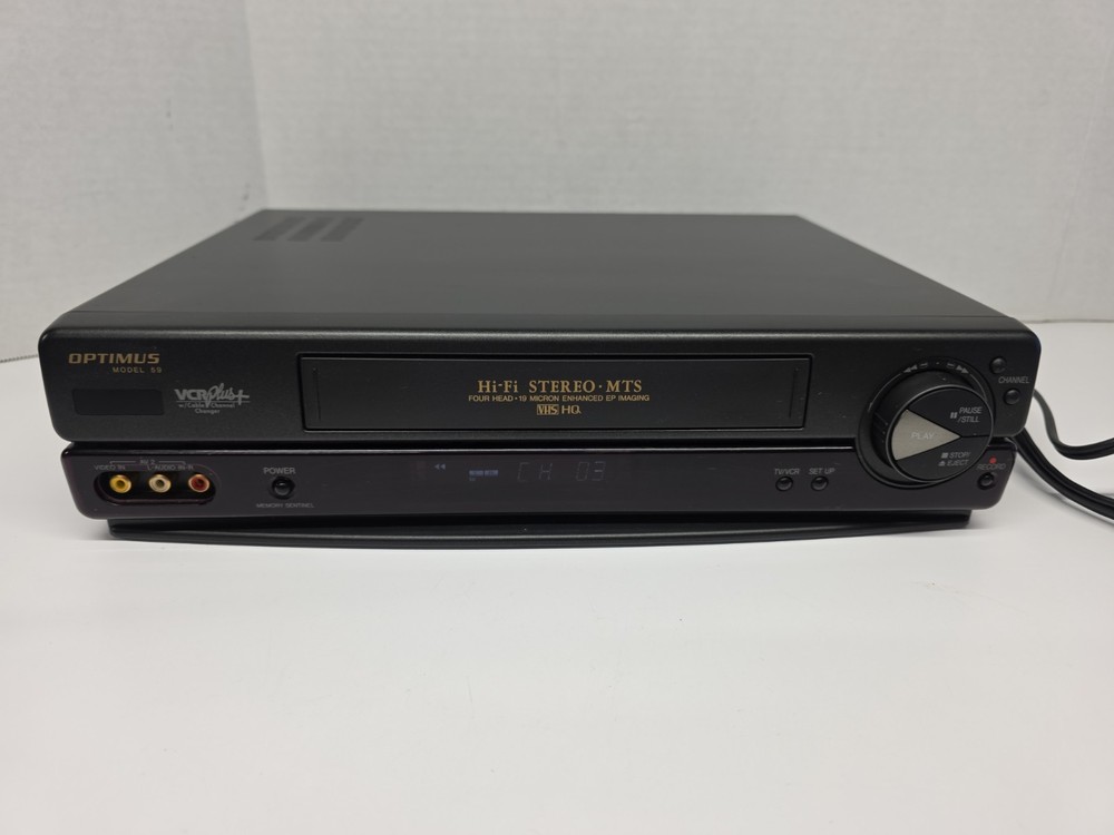 Optimus Model 59 4 Head VCR Plus – No Remote – Tested & Working