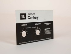 Pair of JBL L100 Century Aluminum Label Badges Replacement 1-Year Warranty