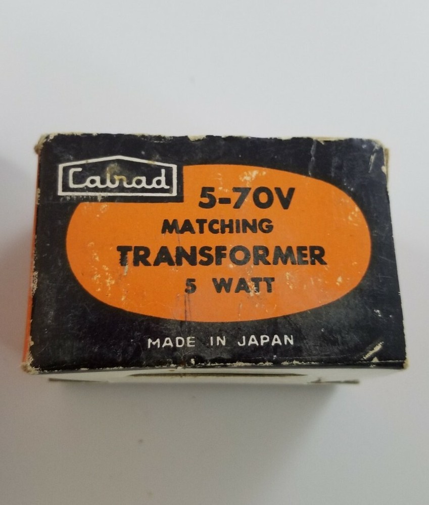 Vintage Calrad 5-70V Matching Transformer 5 watt