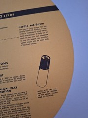 Vintage Paper Disc Record Changer Instructions Vibrant Yellow! Part No. 31545-4