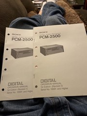 Sony Digital Audio Recorder Pcm 2500 Both Operation Manuals Japanese1 English1