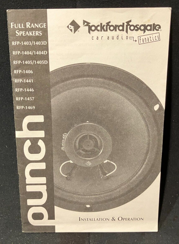 ROCKFORD FOSGATE – VINTAGE CAR AUDIO SPEAKER BROCHURE