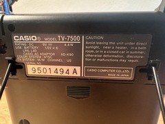 Casio TV-7500 Portable Color LCD TV Vintage Mini Television 4 Inch Works Analog