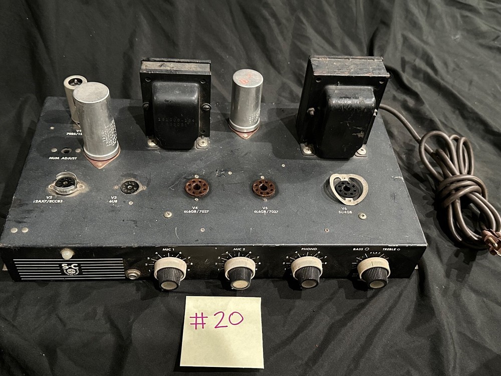 Stromberg Carlson Signet 33 Vintage Amp Tube Amplifier Untested SAU 33-SS 80841