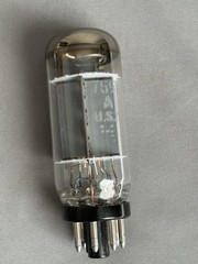 GE 7591A Tube Coin Base top halo getter tests NOS