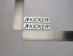 Kicker Speaker Badge Logo Emblem 2″ Brushed Silver Pair Custom Made
