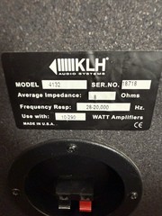 KLH Vintage Model 4132 Tower Floor (2) Speakers Tested/Works Fast Shipping!