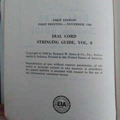 Howard Sam’s Dial Cord Stringing Guide Dc-8 Photo Publication Radio Repair