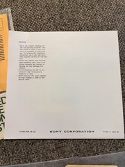 Sony Trinitron KV-1710 Operating Instructions Kit