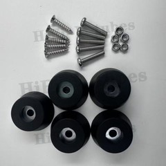 5 New FEET w/ hardware for Sansui G-801DB AU-9900G-801 Heavy-Duty Foot Parts