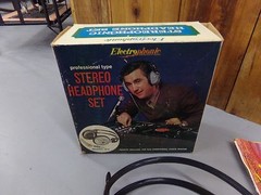 Vintage Electrophonic Morse Professional Type Stereo Headphones Set in Box Japan