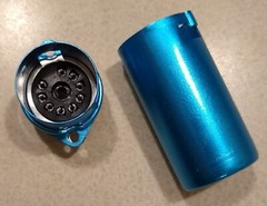 2PCS 9 pin BLUE B9A Bakelite Vacuum Tube Socket Valve Base For 12AX7 with shield