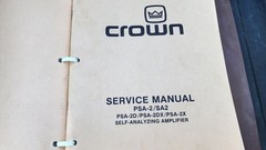 Crown PSA-2 -2X 2X -2DX DC300 D75, Straight Line 2, Amplifier Service Manuals