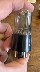 Match Pair NOS 12J5 GT VT-135 Audio Tubes Black Plates NU Label / Both RCA