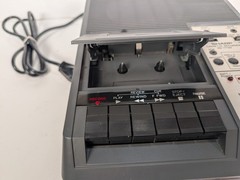 Sharp Cassette Recorder RD-771AV AC Cord Portable Tape Deck Gray Vintage Unit