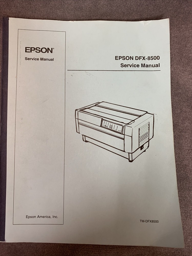 VINTAGE Epson DFX-8500 Technical ServiceManual w/ Diagrams, Disassmbly, Training