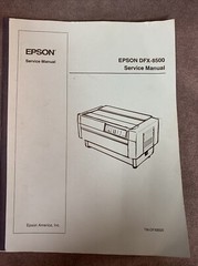 VINTAGE Epson DFX-8500 Technical ServiceManual w/ Diagrams, Disassmbly, Training