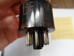 VERY RARE EARLY MATCHED PAIR OF BRIMAR 6SN7GT BLACK PLATES