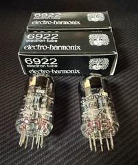 Matched Pair of Electro-Harmonix 6922 EH Preamp Vacuum Tubes