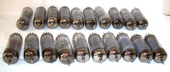 Lot (20) GE-made 6CG7 tubes,radio,amp,gray plates,center shield,6FQ7,twin triode